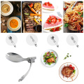 Picnic Outdoor Camping Stainless Steel Folding Cutlery Spoon Fork Knife 3 in 1 Folding Tableware